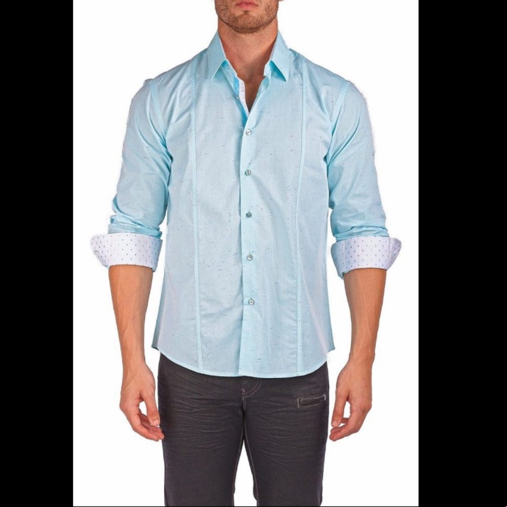 BESPOKE Button Up Longsleeve Turkoise Shirt S